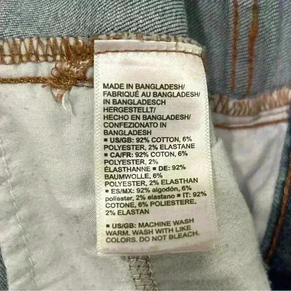 Daily Ritual Denim Cuffed Cutoff 4” Jean Shorts Mid Rise Medium Wash Size 26” - Picture 3 of 8